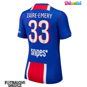 Paris Saint-Germain Warren Zaire-Emery #33 Dámské Domácí Dres 2026-27 Krátký Rukáv